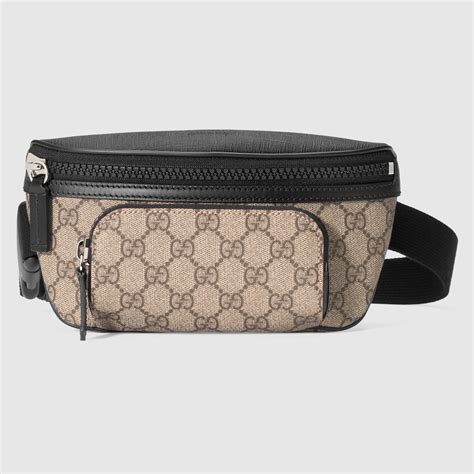 marsupio a fascia in pelle uomo gucci|Marsupio in tela gg supreme .